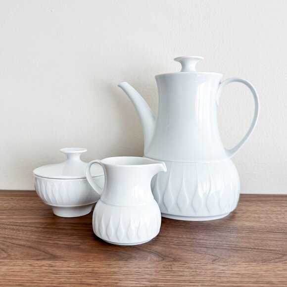 Vintage White Thomas Germany Porcelain Coffee Set - Picture 9 of 9